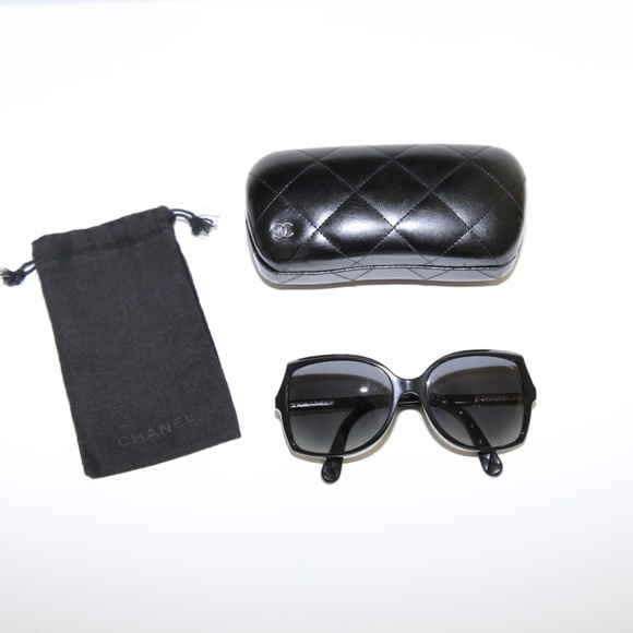 CHANEL Sunglasses Oversized Black Gradient Lens - Picture 3 of 7